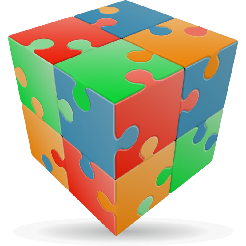V-Cube JIGSAW - 2 x 2 Flat Cube
