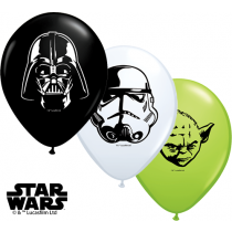 Qualatex 5" Star Wars Faces Balloons - Assorted Colours