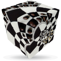 V-Cube Chessboard Illusion - 3 x 3 Flat Puzzle Cube